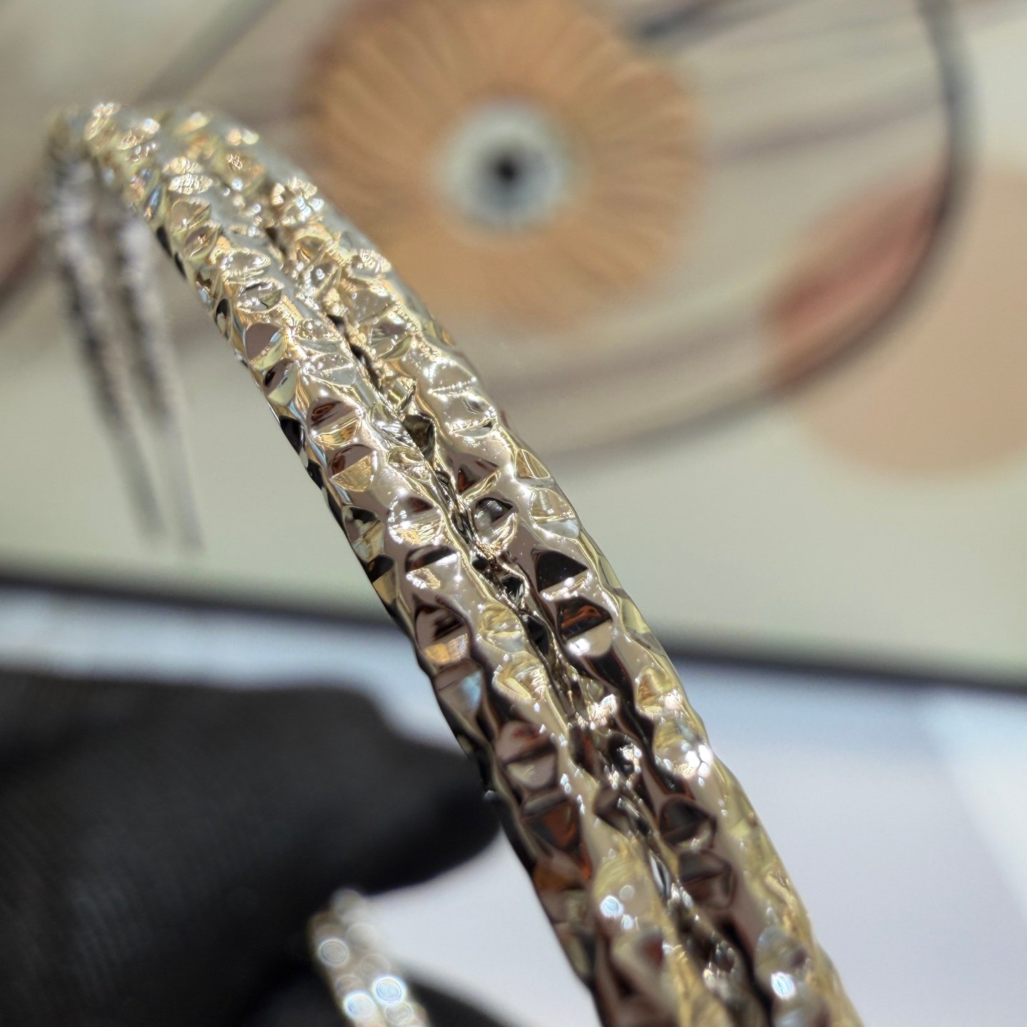 Textured Round Earrings